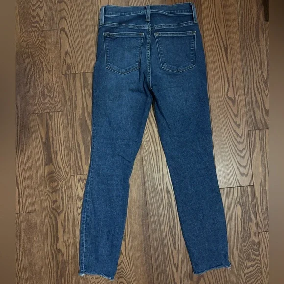 J. Crew Mid Rise Blue Jeans with Distressed Details - Picture 2 of 7